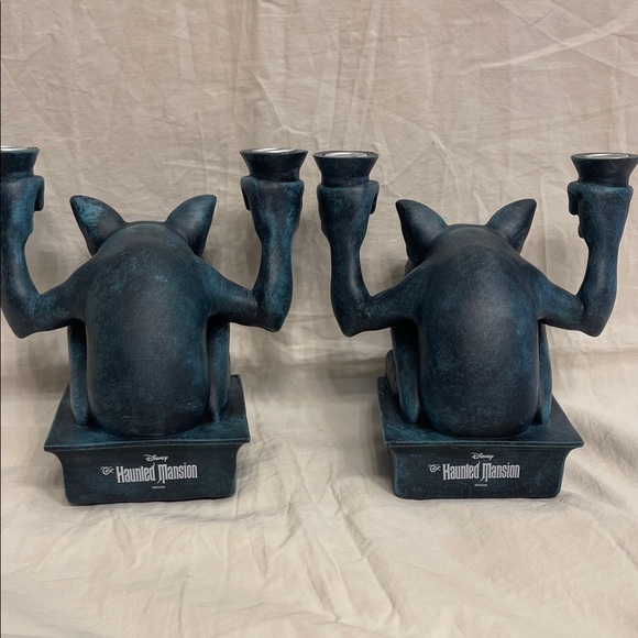 Disney Haunted Mansion Gargoyle Candle Holders - Dark Gray - Picture 5 of 5